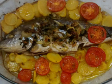 Corvina ao forno