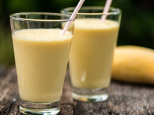 Batido de banana e aveia