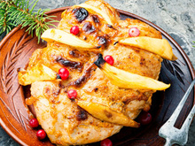 Chester com Molho de Manga e Leite de Coco