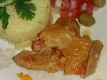 Bisteca de porco à minha moda na panela de pressão)