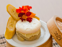 Doce de banana com creme