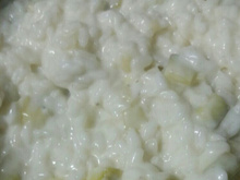 Risoto de abobrinha com cream cheese