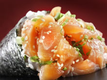 Temaki de salmão