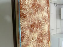 Polenta cremosa com molho de carne moída