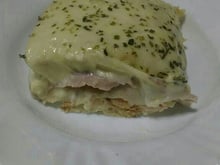 Bauru de forno com hambúrguer