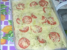 Pizza de pão de forma simples