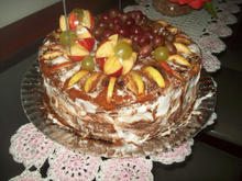 Torta mesclada para aniversário