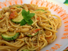 Macarronada com abobrinha