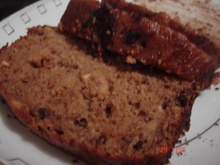 Bolo de banana com chocolate