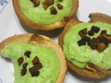 Canapé de ervilha com bacon krispy da família Roloff