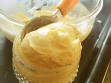 Sorvete caseiro de suco em pó