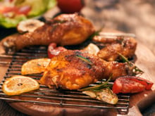 Frango ao forno com alecrim