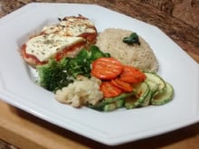Frango à parmegiana fitness