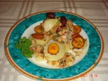 Bacalhau com farofa de baru