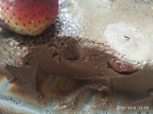 Mousse de café com morango