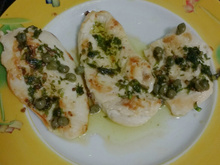 Frango com alcaparras