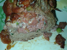 Fraldinha recheada ao molho de requeijão e bacon