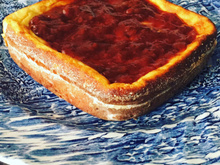 Torta diet de ricota com calda de goiaba