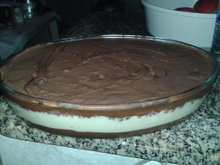 Paixão de chocolate com biscoito Maria e coco