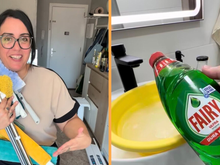 Rakidag, especialista em limpeza: "Para remover o calcário do box do chuveiro e dos azulejos, uso água quente, percarbonato e detergente de louça."
