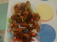 Fígado de frango à milanesa