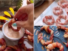 Anéis de cebola com bacon e SEM FARINHA: receita low carb na airfryer que todo mundo vai amar