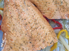 Salmão assado