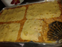 Bolo de batata doce com frango