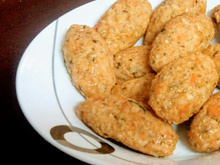 Bolinho assado de arroz com cenoura