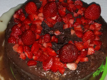 Bolo úmido de chocolate