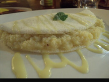 Tapioca com coco e leite condensado