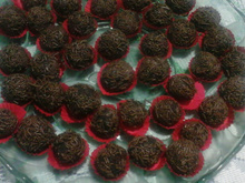 Brigadeiro de batata doce com chocolate