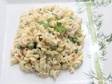 Macarrão com salmão