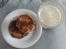 Panqueca de banana e aveia 