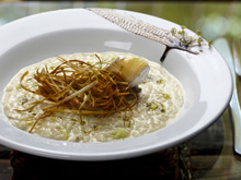 Risoto de queijo brie e pêra