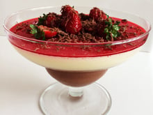 Mousse de nutella, laka e morango