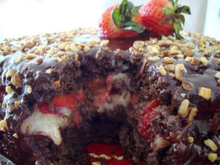 Bolo tentação de morango