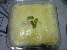 Escondidinho de macaxeira com carne  de sol