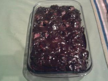 Pavê gelado de chocolate com morangos