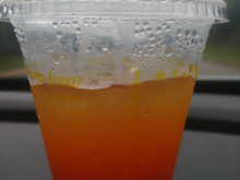 Chá mate gelado com pêssego