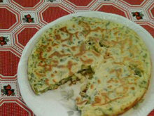 Tempurá de talo de espinafre