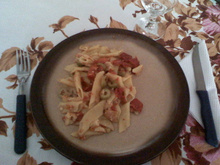 Macarrão com tomate seco