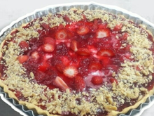 Torta de morango com nozes