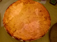 Torta de frango, ervilha e milho