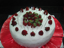 Bolo de gelado de morango Claudiakucau