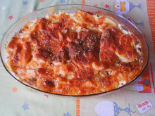 Bacalhau gratinado com batatas