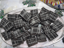 Cubinhos de chocolate e menta