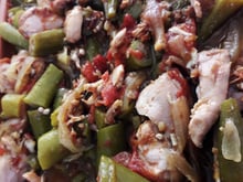 Frango com quiabo da Andrea 