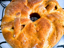 Pão casatiello de Páscoa