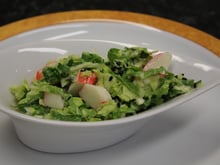 Salada refrescante de acelga com kani